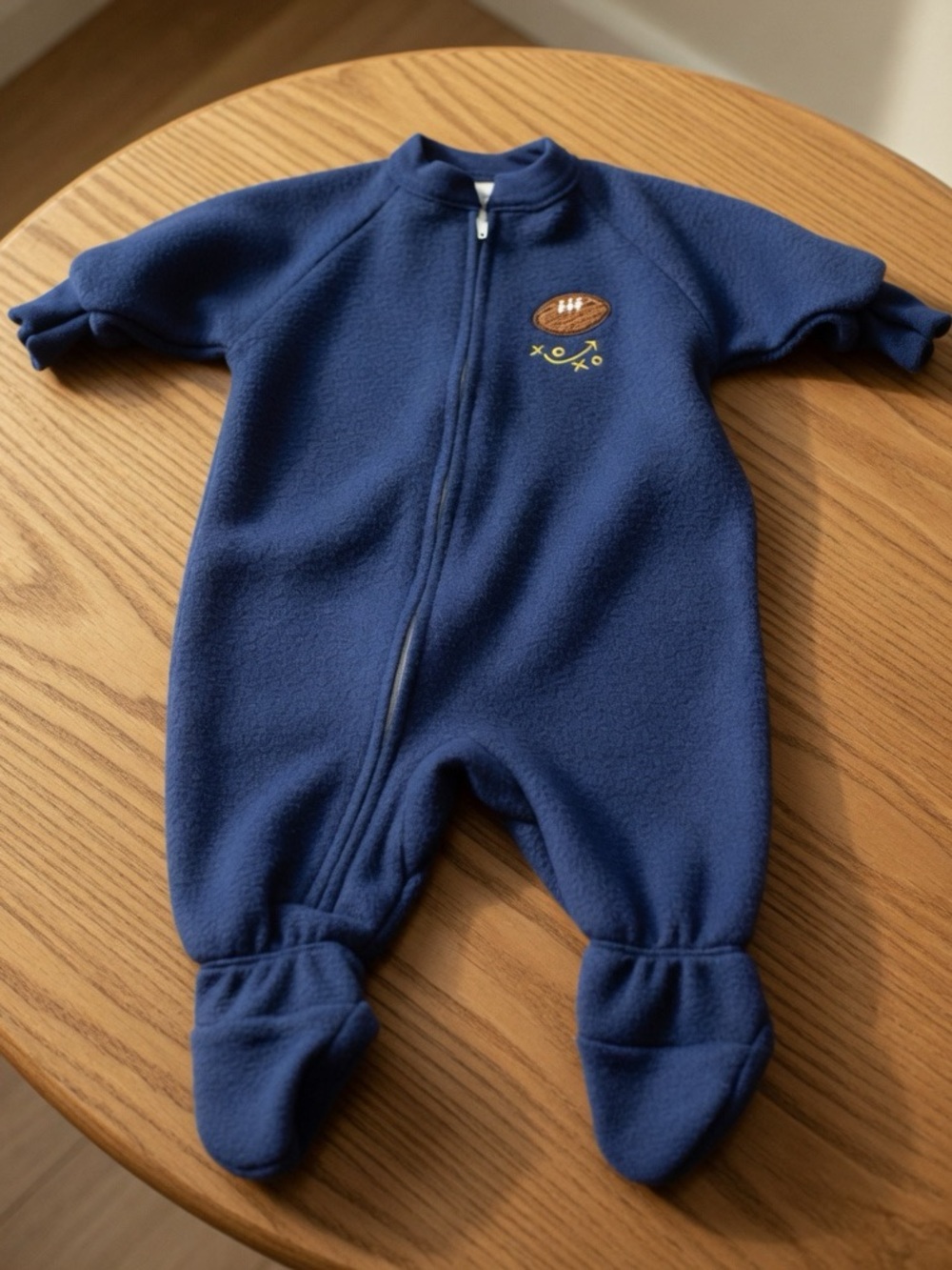 Carter's Navy Blue Football Footie